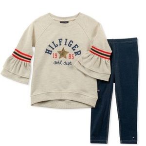 Tommy Hilfiger Ruffle-Bell Sleeve Top & Leggings